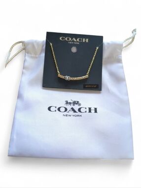 NWT Coach Signature C necklace